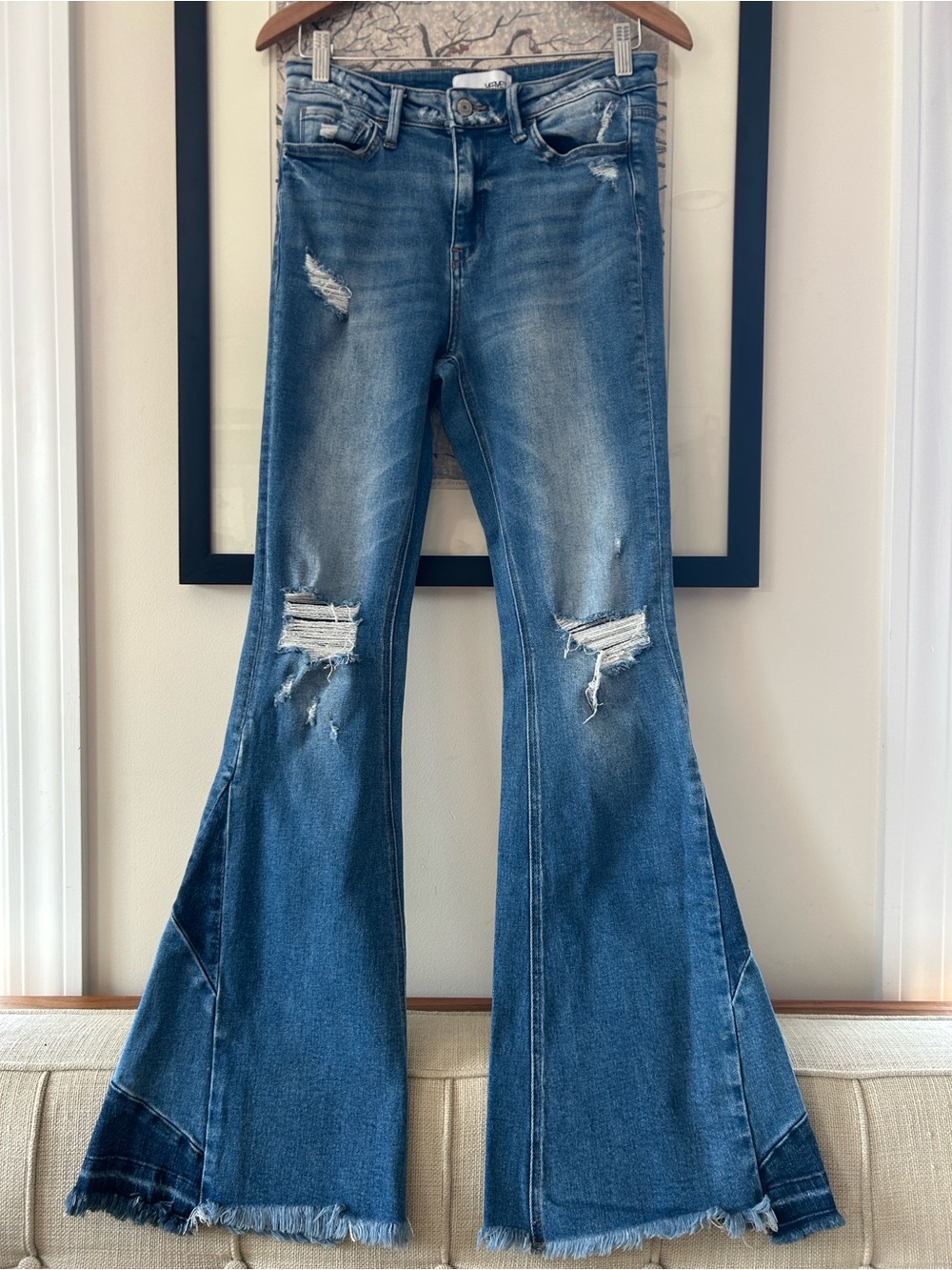 Super Cool Vervet High-Rise Flare Distressed Jeans